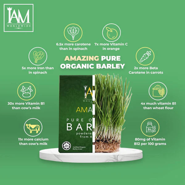 Amazing Pure Organic Barley | 6 Boxes | 60 sachets | Free Shipping | Cash On Delivery