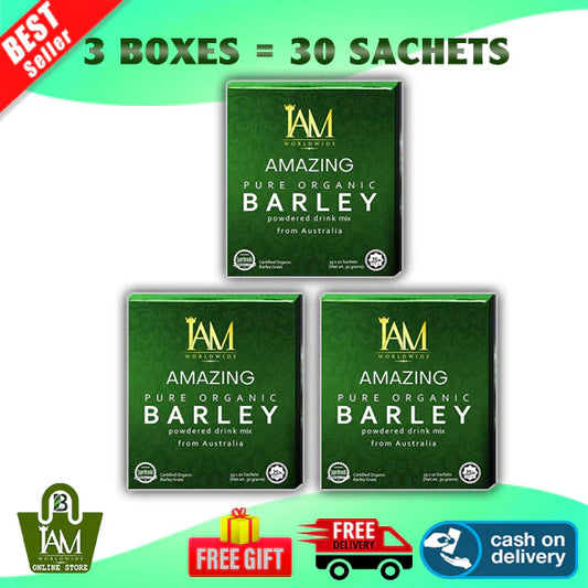 Amazing Pure Organic Barley | 3 Boxes | 30 sachets | Free Shipping | Cash On Delivery